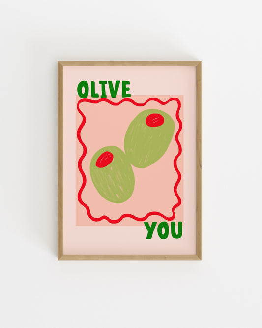 Olive You Print Printable Wall Art | Digital Download printable wall art by Paperhus