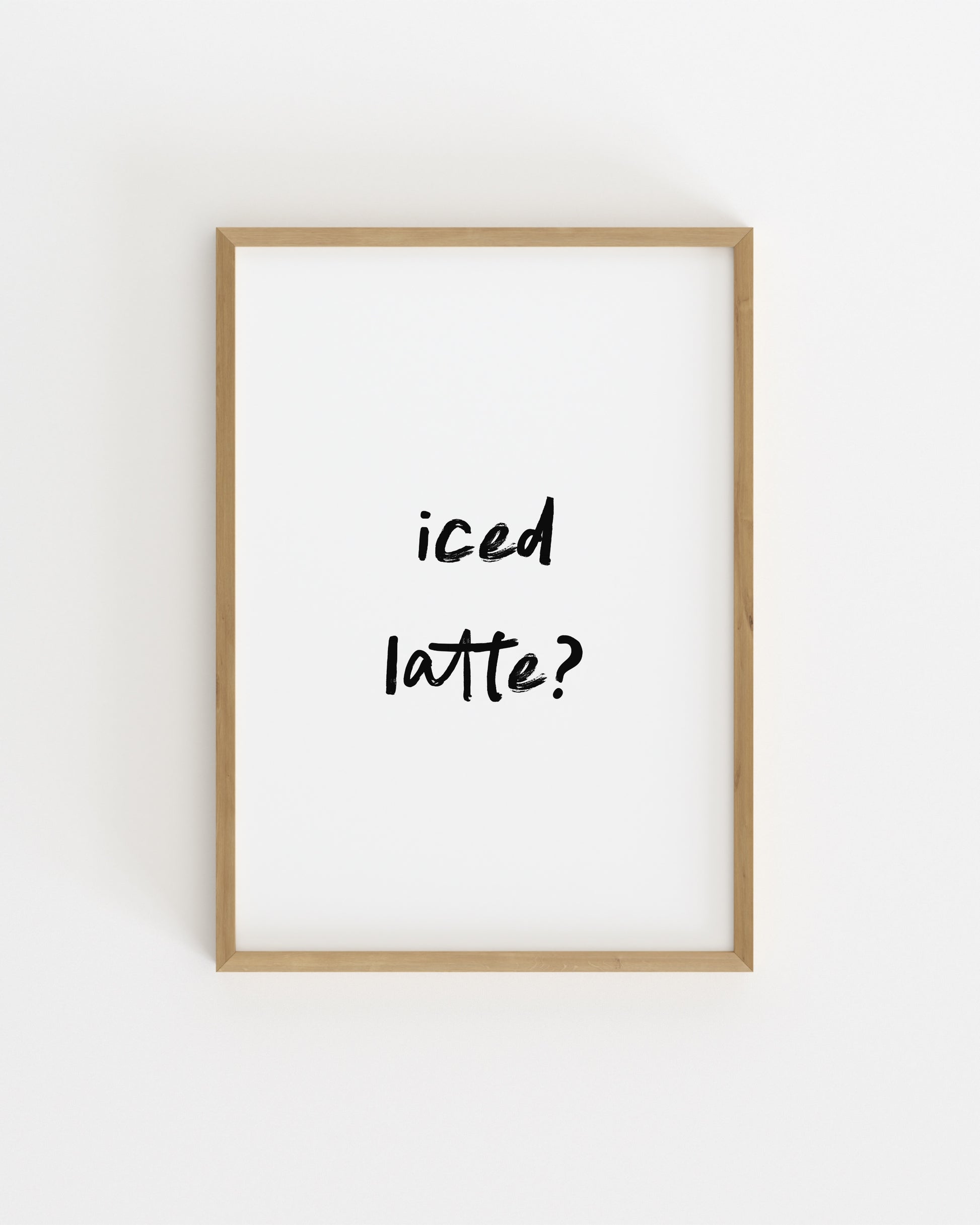 Iced Latte Printable Wall Art | Digital Download printable wall art by Paperhus