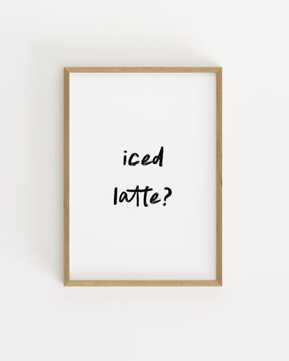 Iced Latte Printable Wall Art | Digital Download printable wall art by Paperhus