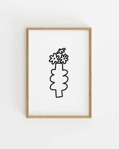 Vase Illustration Printable Wall Art | Digital Download printable wall art by Paperhus