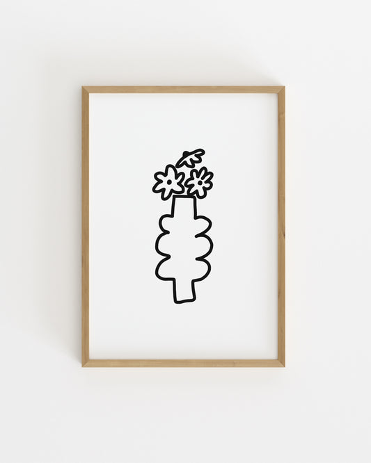 Vase Illustration Printable Wall Art | Digital Download printable wall art by Paperhus