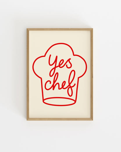 Yes Chef Printable Wall Art | Digital Download printable wall art by Paperhus