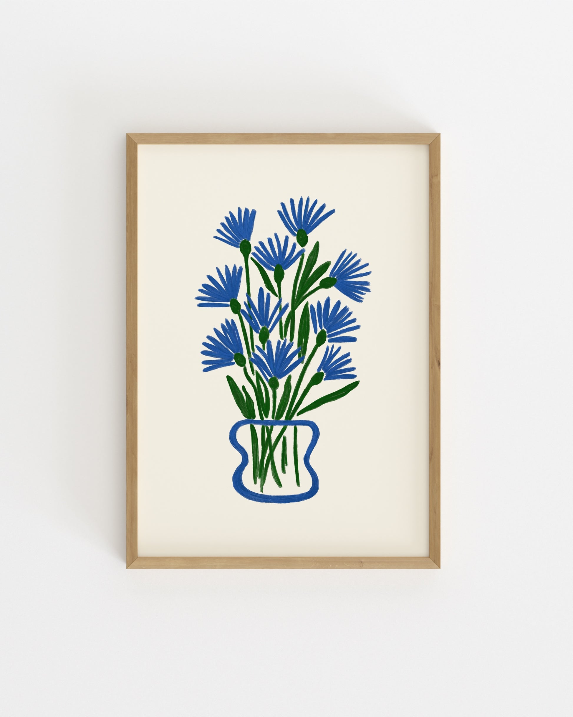 Blue Floral Printable Wall Art | Digital Download printable wall art by Paperhus