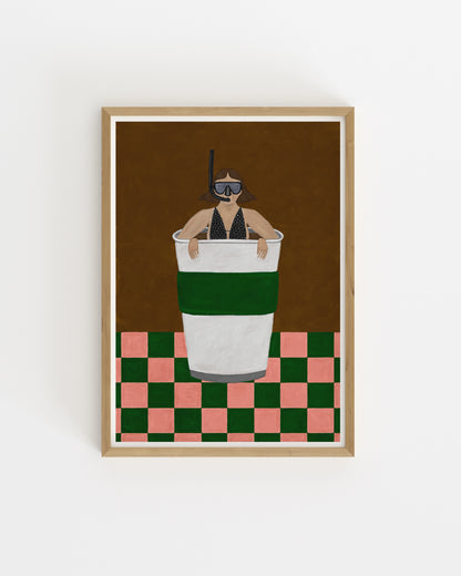 Coffee Illustration Printable Wall Art | Digital Download printable wall art by Paperhus