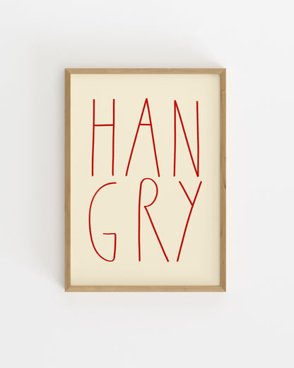 Hangry Printable Wall Art | Digital Download printable wall art by Paperhus