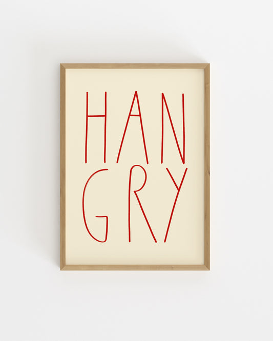 Hangry Printable Wall Art | Digital Download printable wall art by Paperhus