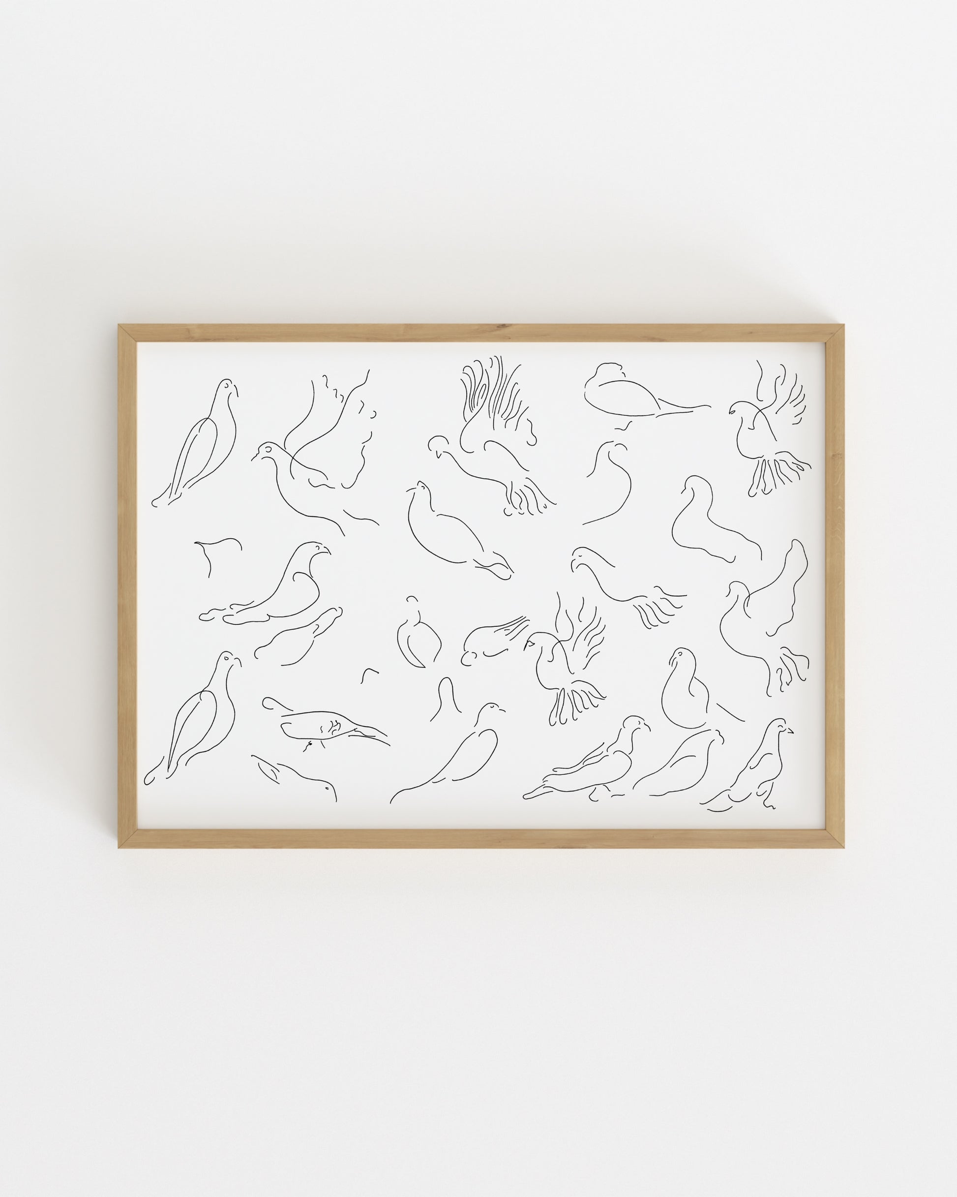 Bird Line Drawing Printable Wall Art | Digital Download printable wall art by Paperhus