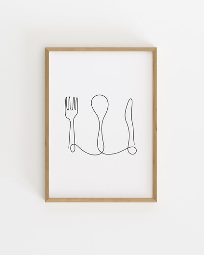 Knife & Fork Printable Wall Art | Digital Download printable wall art by Paperhus