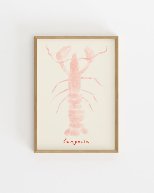 Pink Lobster Printable Wall Art | Digital Download printable wall art by Paperhus