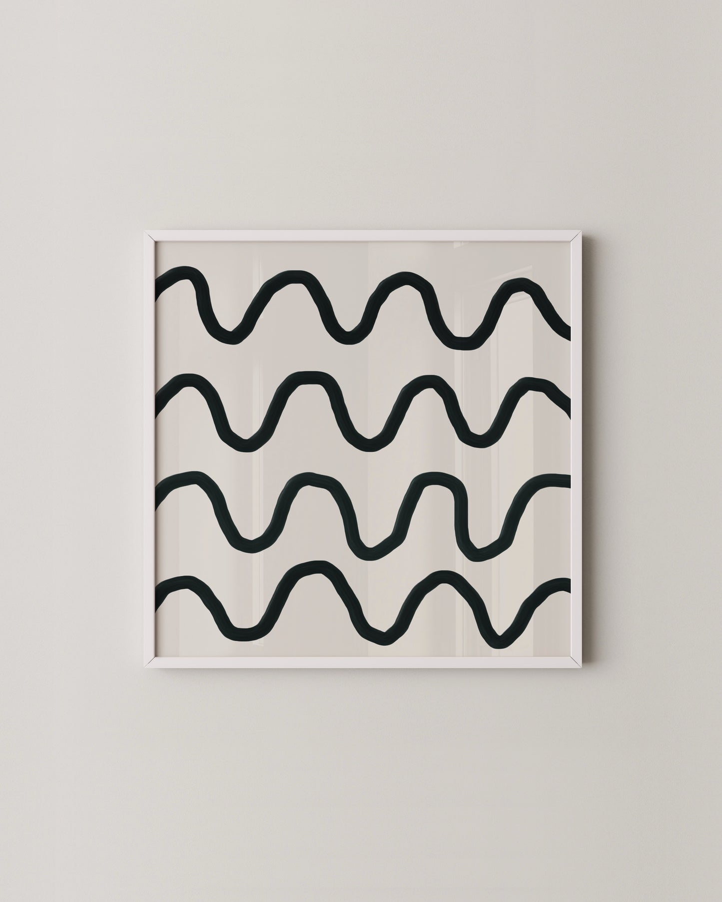 Wavy Print Set | Square Abstract Print Set