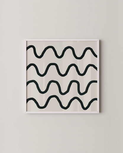 Wavy Print Set | Square Abstract Print Set