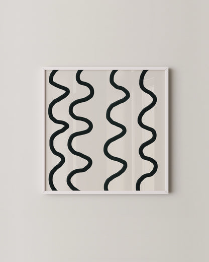 Wavy Print Set | Square Abstract Print Set