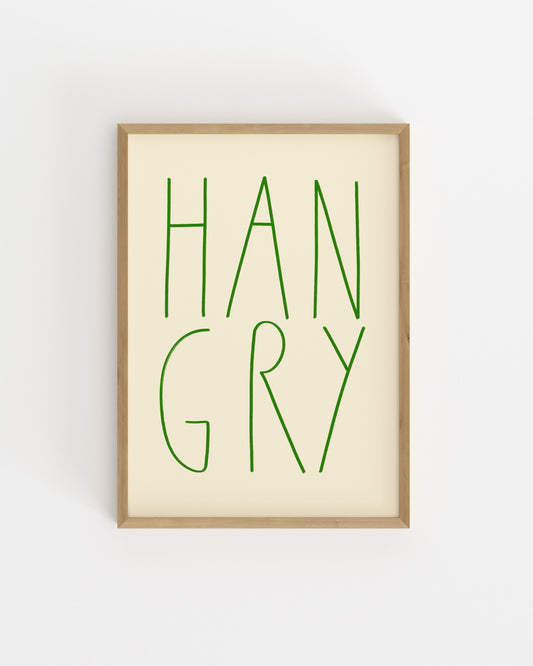 Hangry Printable Wall Art | Digital Download printable wall art by Paperhus