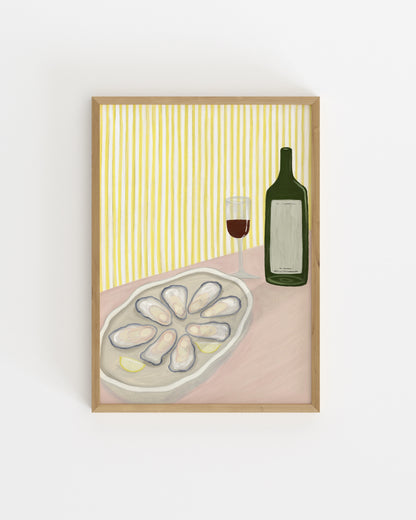 Oysters & Wine Printable Wall Art | Digital Download printable wall art by Paperhus