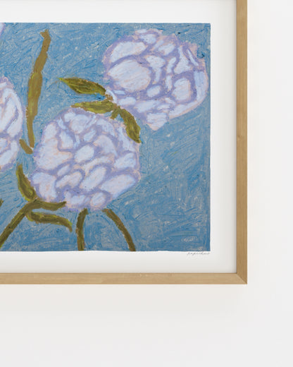 Oil Pastel. Peonies