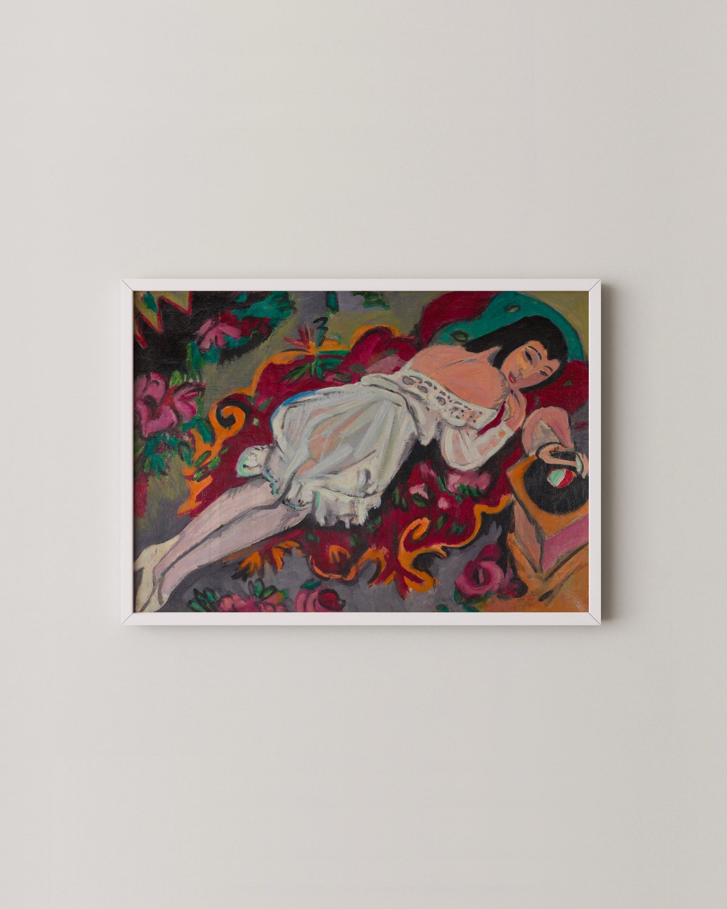Girl in White Chemise Print- Wall Art -Paperhus- Printable wall art - Instant downloads - DIY home decor -Paperhus