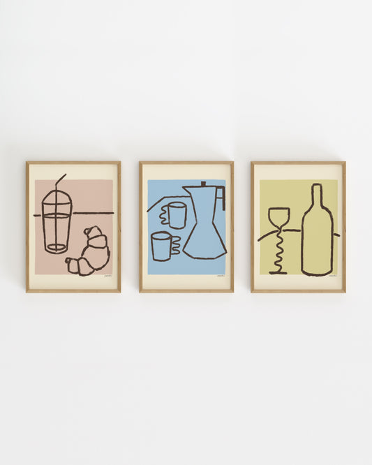 The Tabletop. Print Set Of 3
