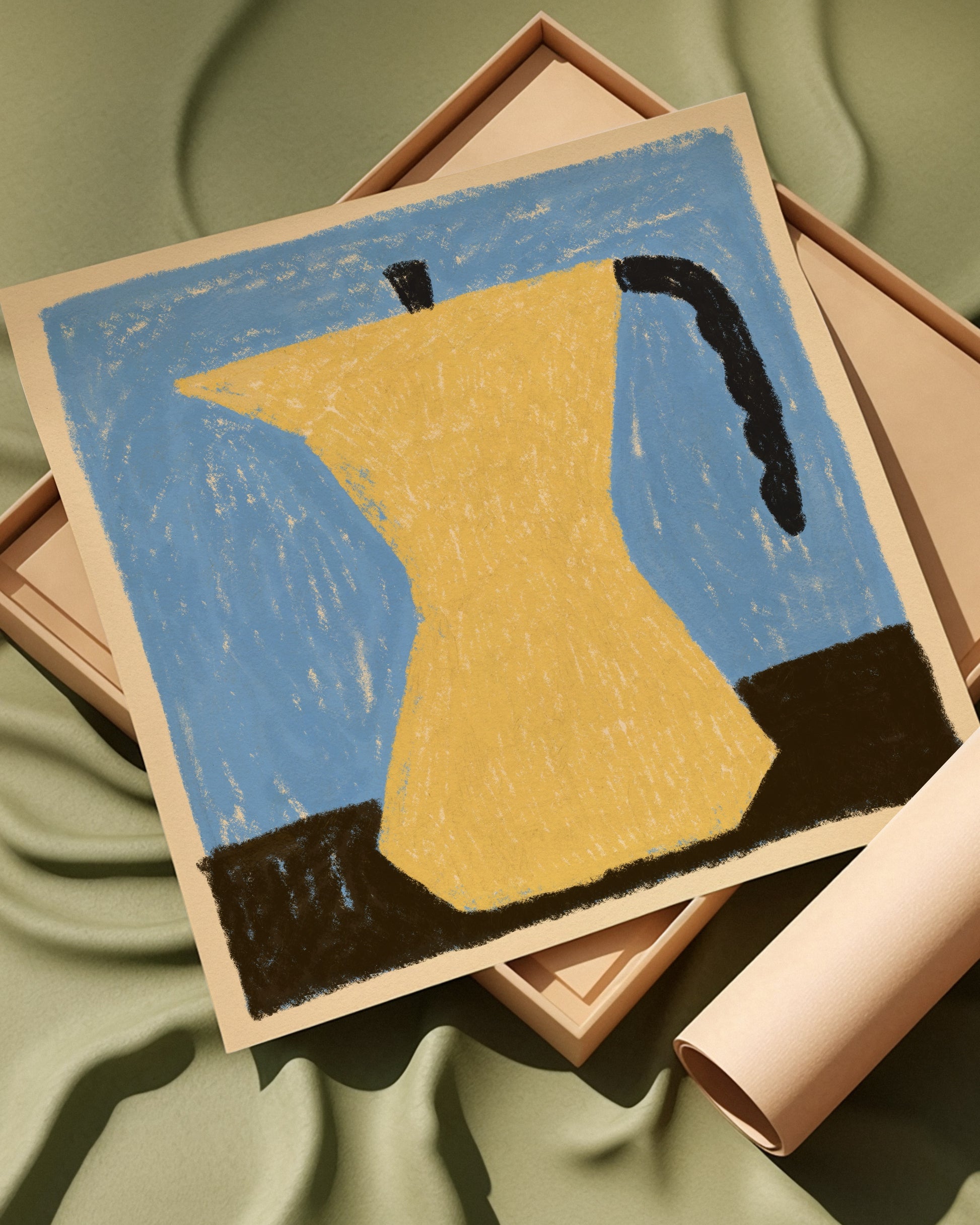 Square Edit. Moka Pot printable wall art by Paperhus