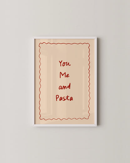 You Me and Pasta + Pomodori Print Set | Playful Kitchen Wall Art