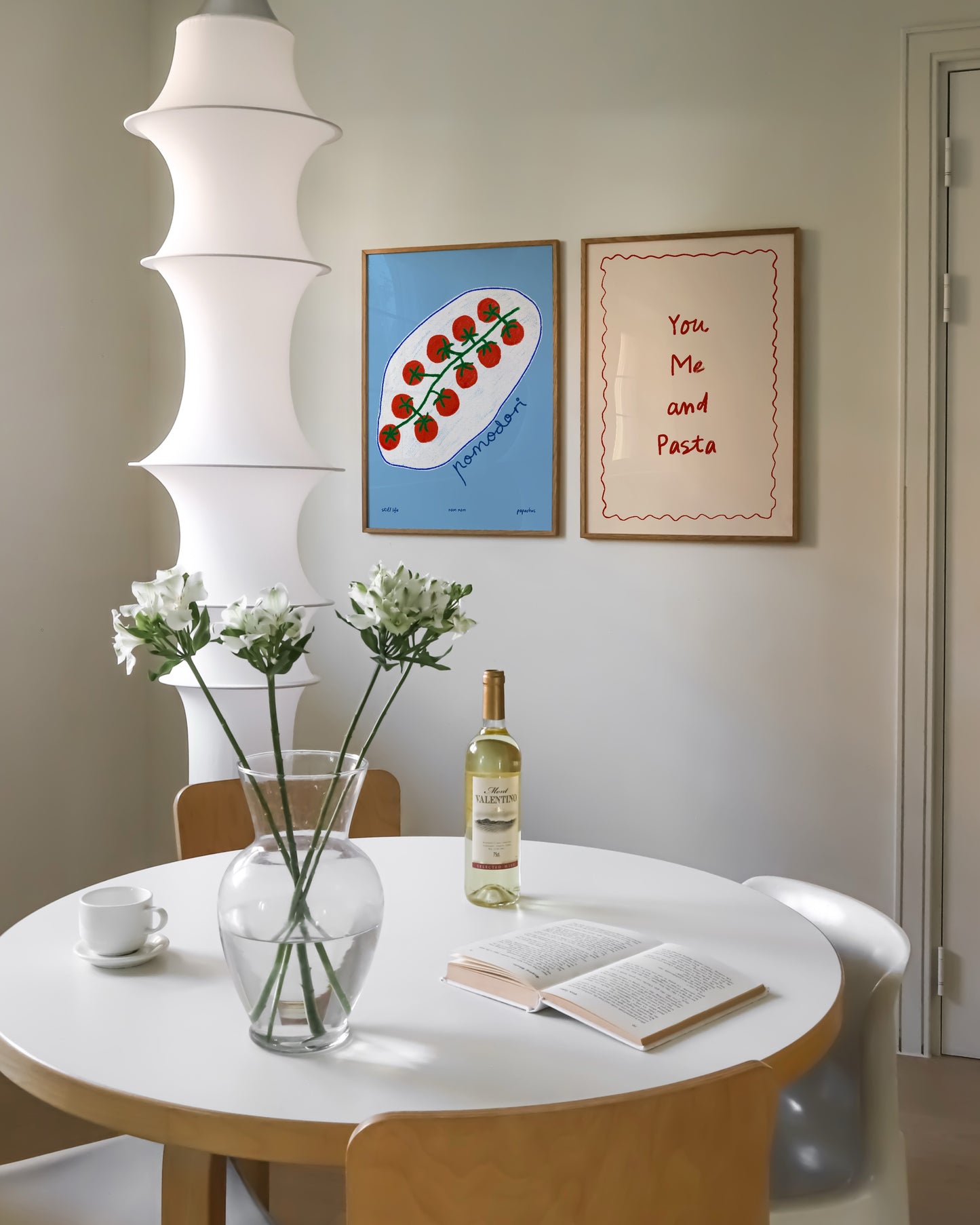 You Me and Pasta + Pomodori Print Set | Playful Kitchen Wall Art