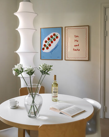 You Me and Pasta + Pomodori Print Set | Playful Kitchen Wall Art