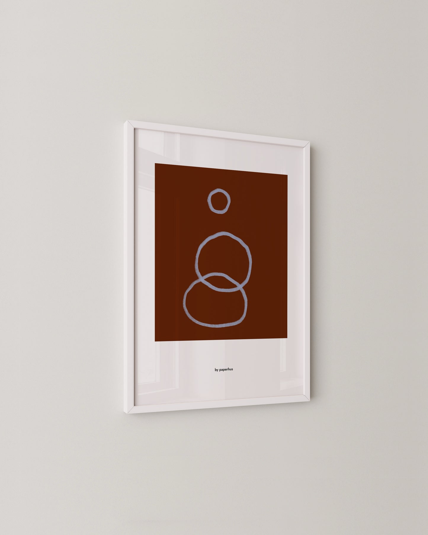 Minimal Line Art in Terracotta | Abstract Geometric Wall Print