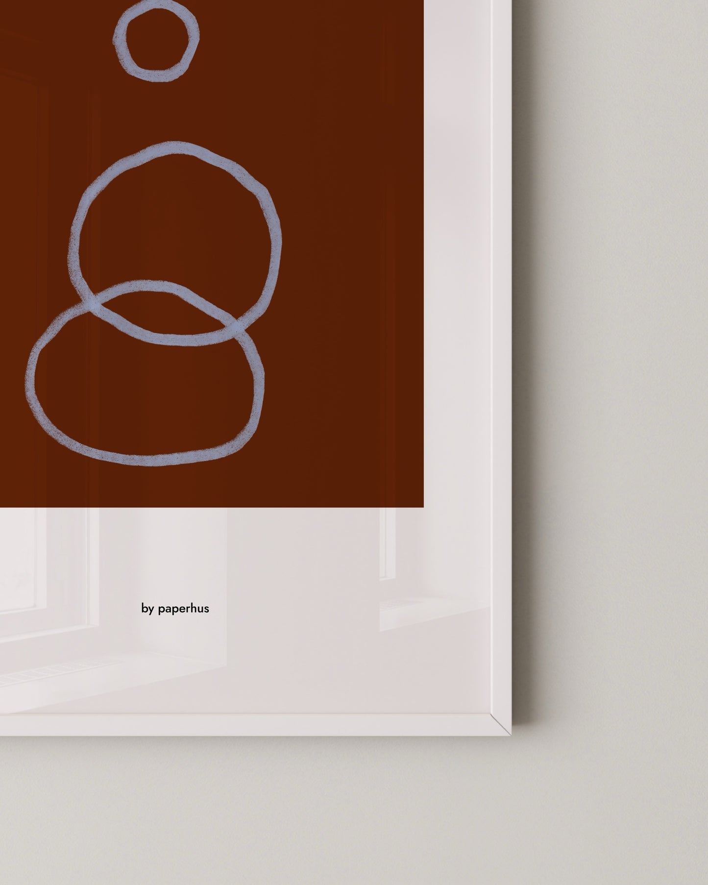 Minimal Line Art in Terracotta | Abstract Geometric Wall Print