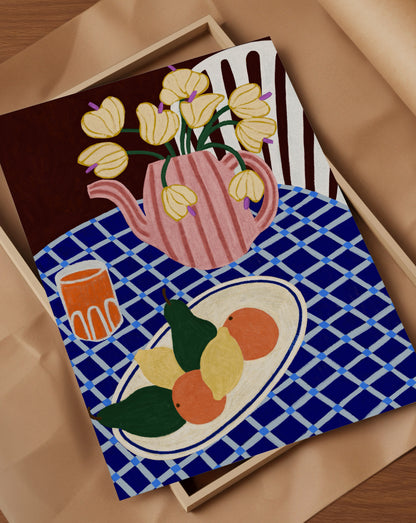 Tulip Teapot | Still Life Art Print