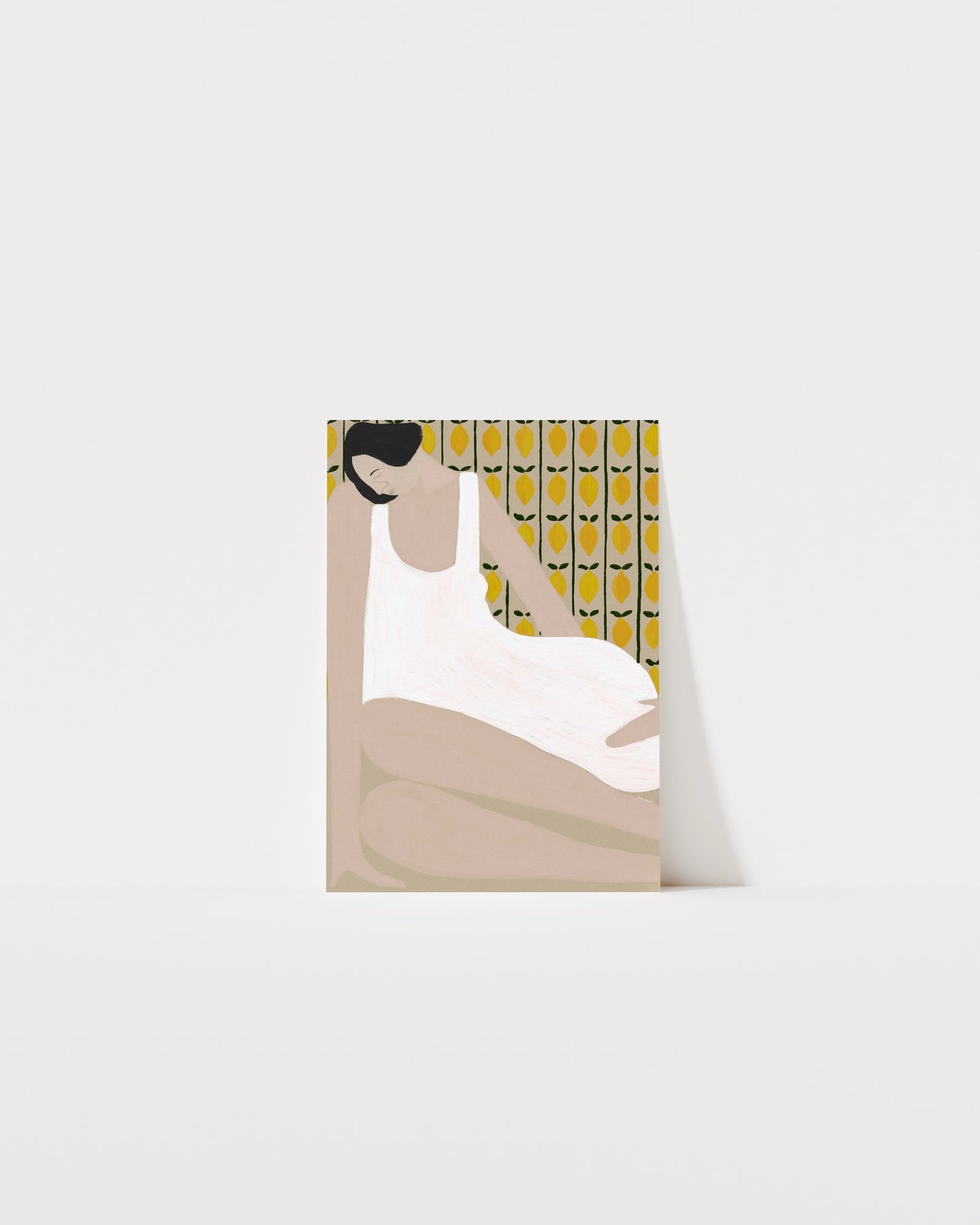 Lemon Pattern Woman Print | Modern Figurative Art