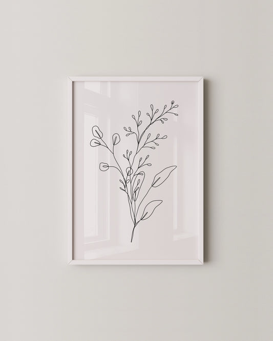 Botanical Line Print- Wall Art -Paperhus- Printable wall art - Instant downloads - DIY home decor -Paperhus