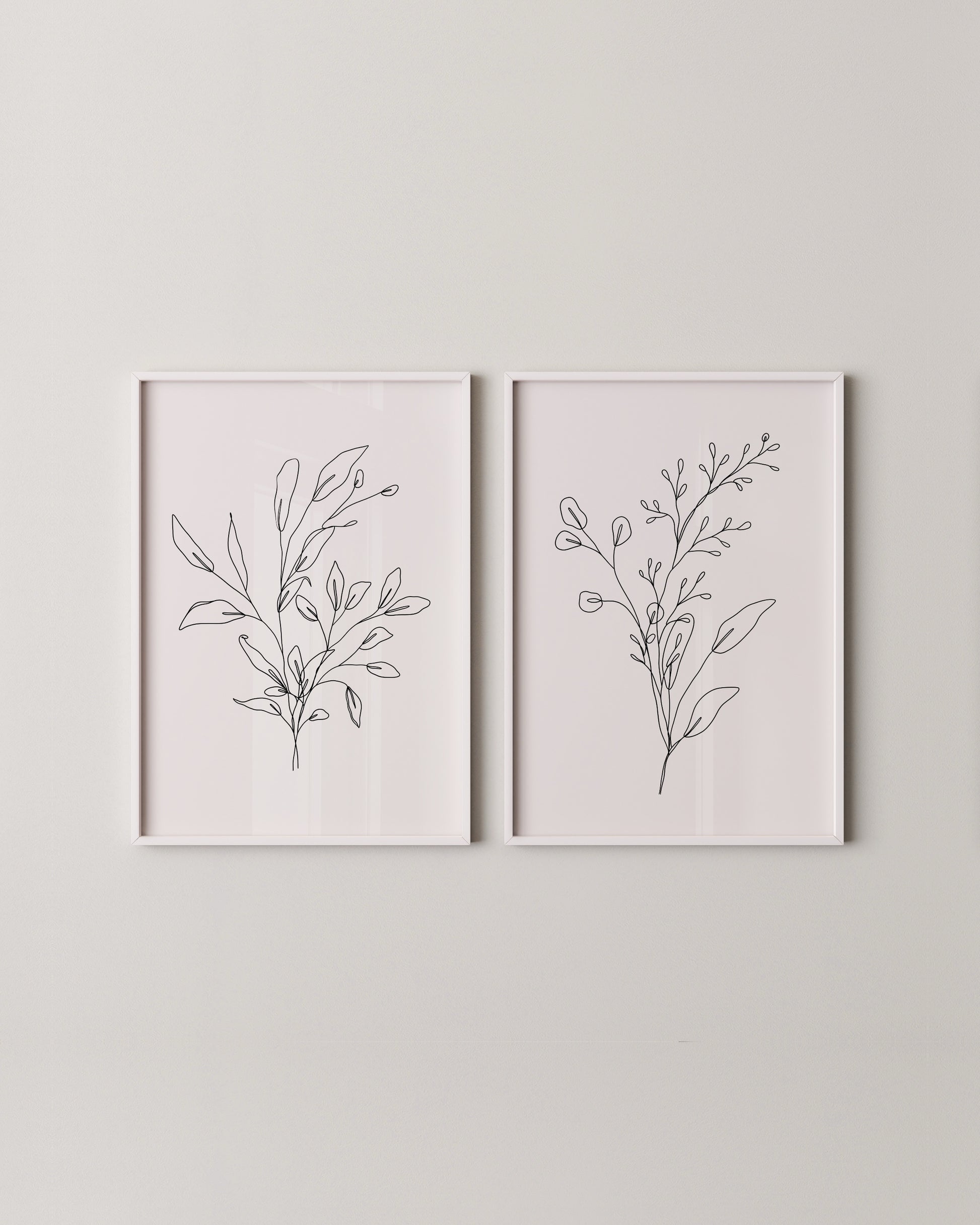 Botanical Line Art Set- Wall Art -Paperhus- Printable wall art - Instant downloads - DIY home decor -Paperhus