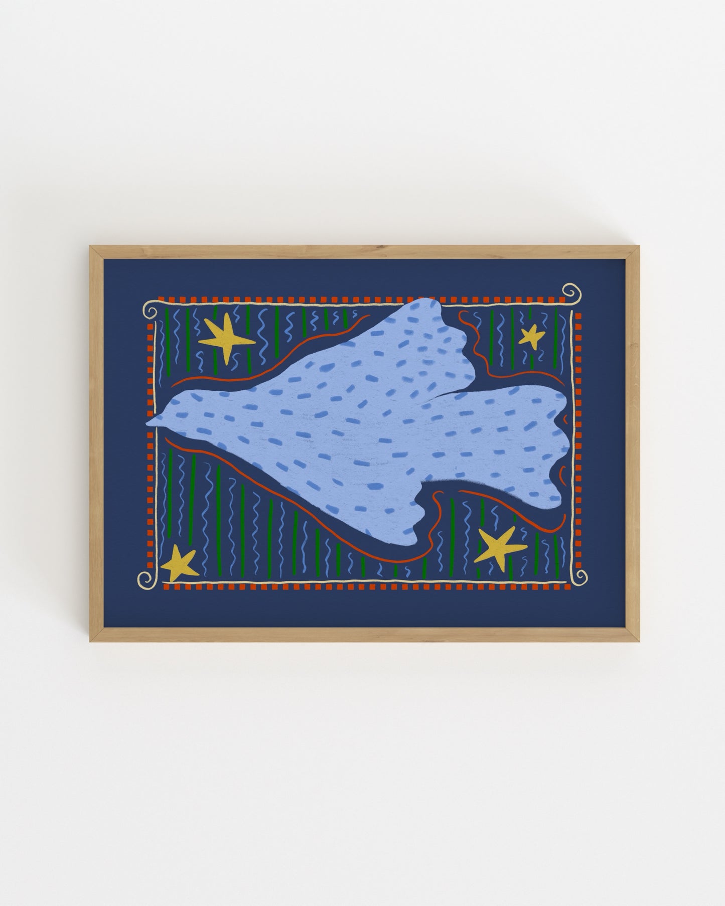 Bird Illustration. Abstract printable wall art by Paperhus