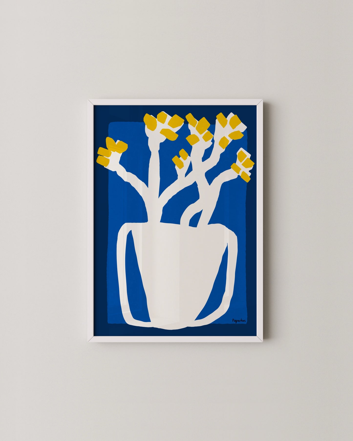 Bold Blue Vase Print- Wall Art -Paperhus- Printable wall art - Instant downloads - DIY home decor -Paperhus
