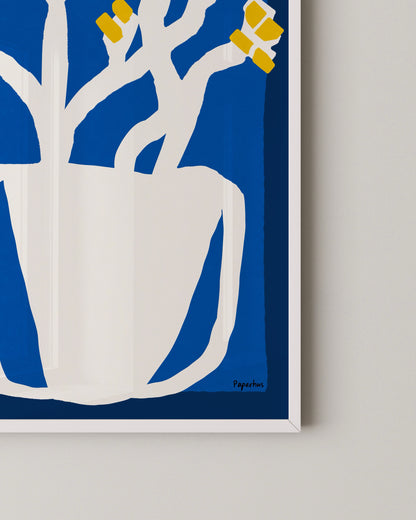 Bold Blue Vase Print- Wall Art -Paperhus- Printable wall art - Instant downloads - DIY home decor -Paperhus