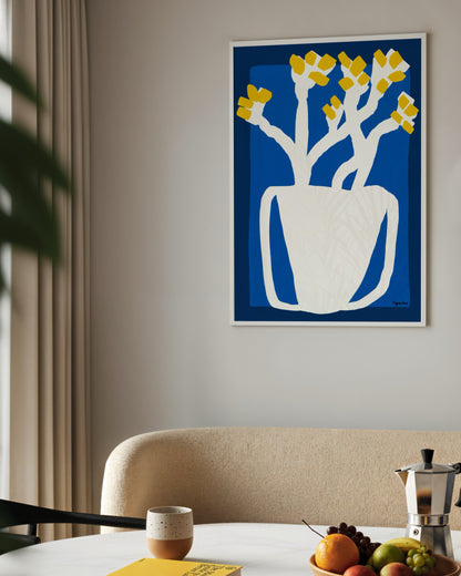 Bold Blue Vase Print- Wall Art -Paperhus- Printable wall art - Instant downloads - DIY home decor -Paperhus