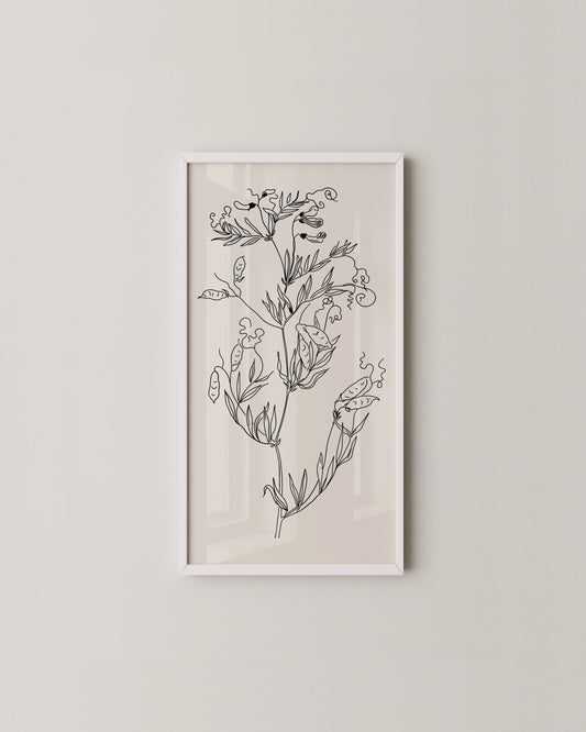 Sweet Pea Print- Wall Art -Paperhus- Printable wall art - Instant downloads - DIY home decor -Paperhus