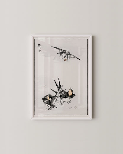 Japanese Bird Set- Wall Art -Paperhus- Printable wall art - Instant downloads - DIY home decor -Paperhus