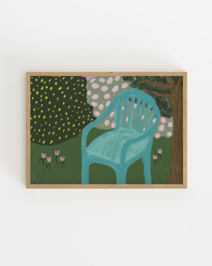 Still Life. Garden Chair printable wall art by Paperhus