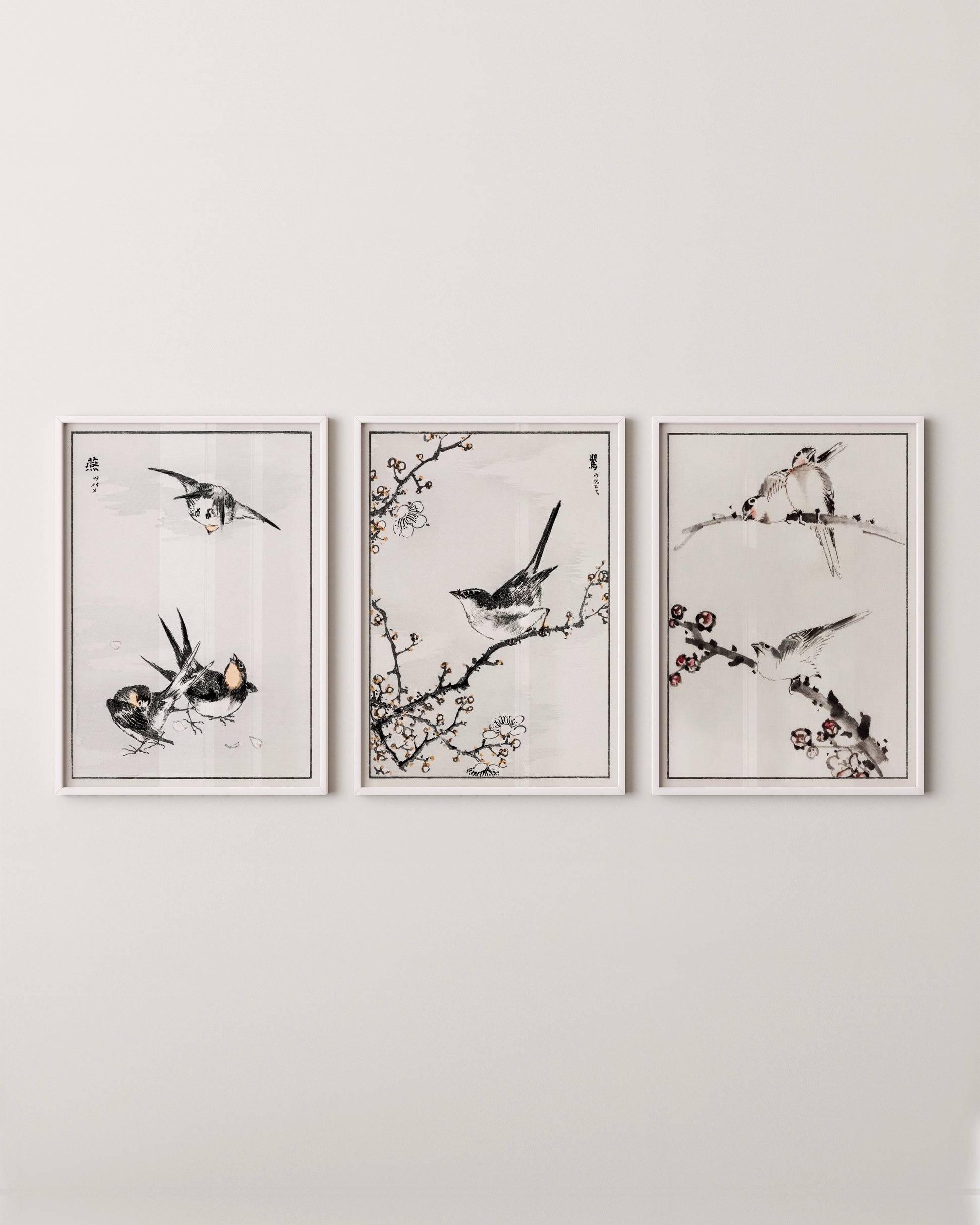 Japanese Bird Set- Wall Art -Paperhus- Printable wall art - Instant downloads - DIY home decor -Paperhus