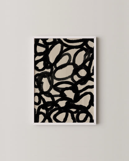 Black Scribble Print- Wall Art -Paperhus- Printable wall art - Instant downloads - DIY home decor -Paperhus