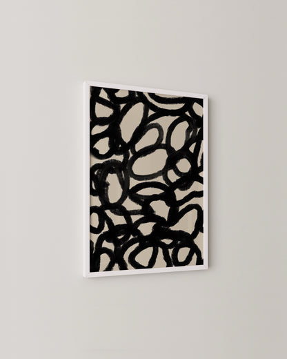 Black Scribble Print- Wall Art -Paperhus- Printable wall art - Instant downloads - DIY home decor -Paperhus