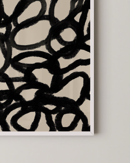 Black Scribble Print- Wall Art -Paperhus- Printable wall art - Instant downloads - DIY home decor -Paperhus