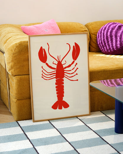 Red Lobster Print- Wall Art -Paperhus- Printable wall art - Instant downloads - DIY home decor -Paperhus