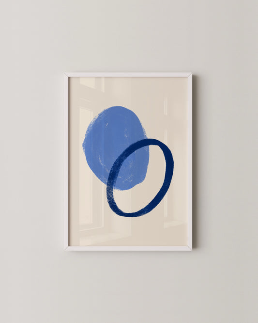 Blue Shapes Print