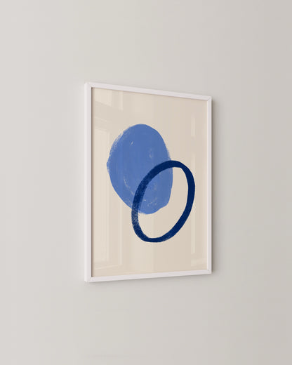 Blue Shapes Print- Wall Art -Paperhus- Printable wall art - Instant downloads - DIY home decor -Paperhus