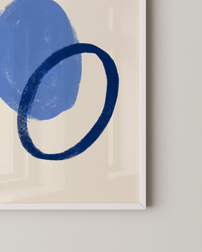 Blue Shapes Print- Wall Art -Paperhus- Printable wall art - Instant downloads - DIY home decor -Paperhus