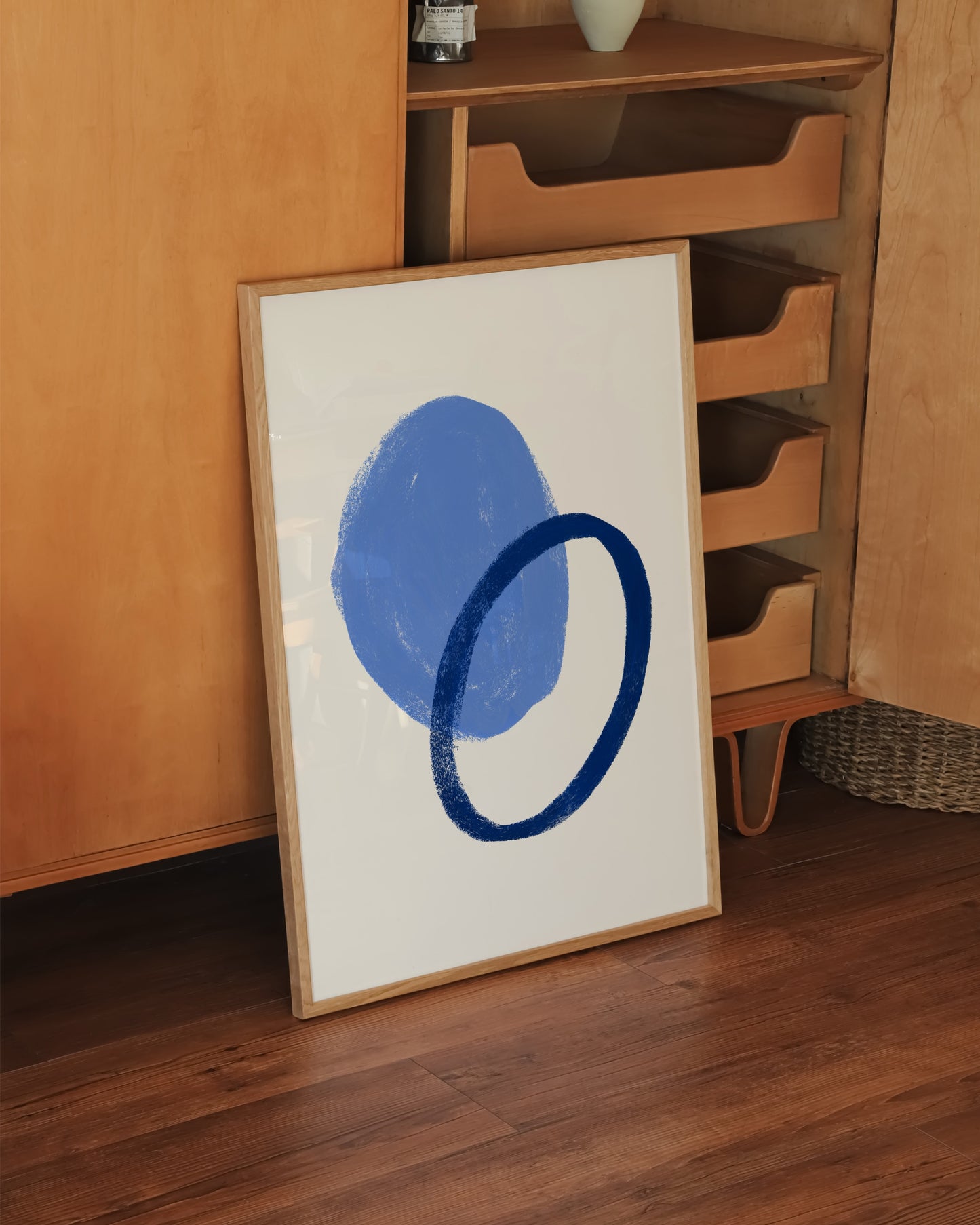 Blue Shapes Print- Wall Art -Paperhus- Printable wall art - Instant downloads - DIY home decor -Paperhus