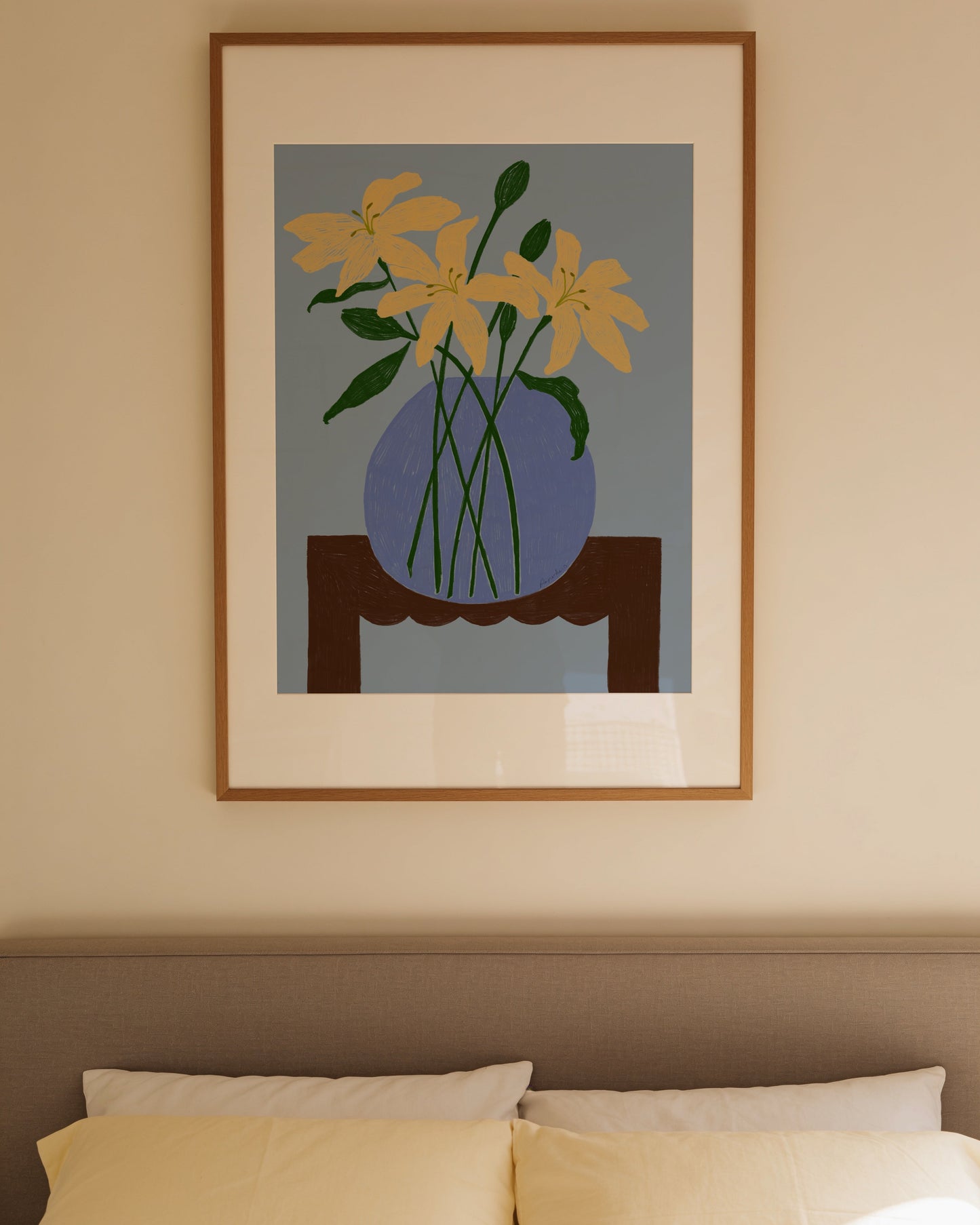 The Dining Room. Lillies In A Bowl Print
