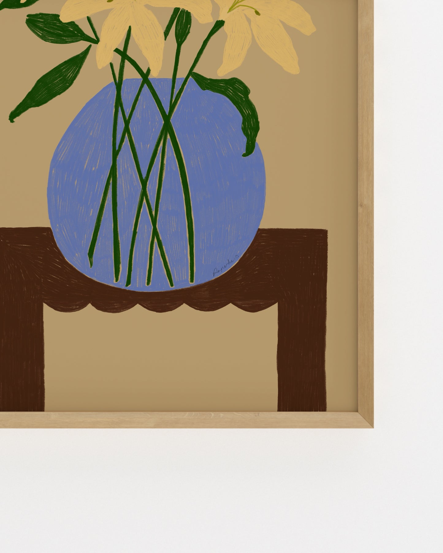 The Dining Room. Lillies In A Bowl Print
