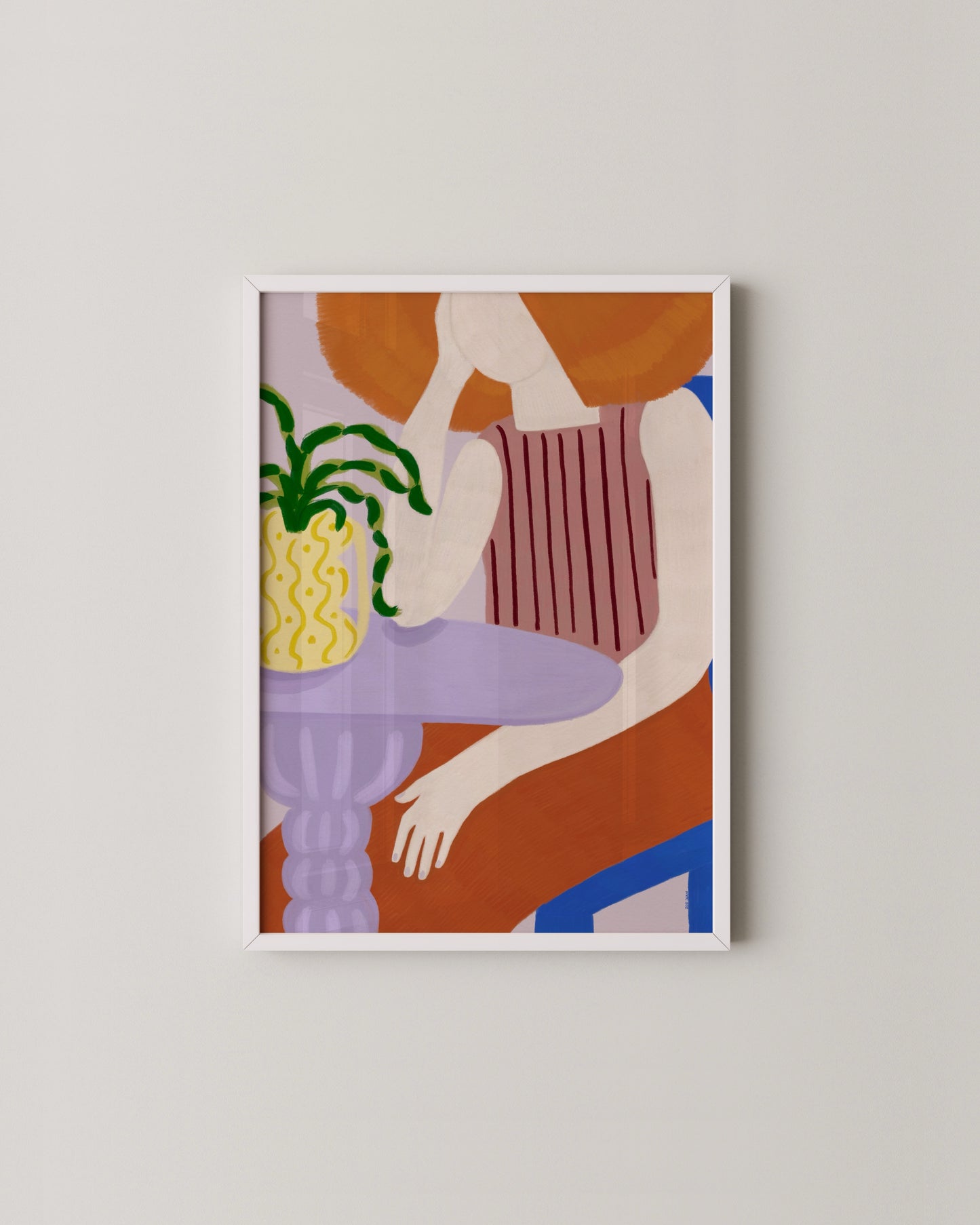 Daydream at the Table | Playful Abstract Figure Art